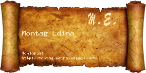 Montag Edina névjegykártya